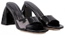 (W) By Far Kasut Kulit Mule 'Black Fashion' 22FWMICHMBLP