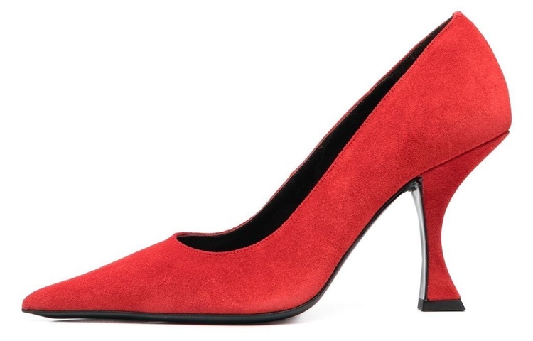 (Women) By Far Leather Mules 'Red Stiletto' 22PFVIVPMU