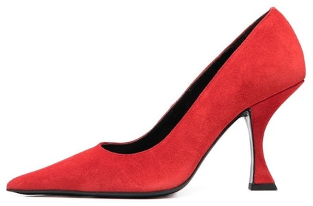 By Far 皮革 套穿 細跟 高跟鞋 女款 紅色 Buy By Far 皮革 套穿 細跟 高跟鞋 女款 紅色