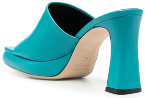 Shop (W) By Far Leren Open-Toe Hoge Hakken ''Blauwe Mode'' 22PFBEZAZNAP