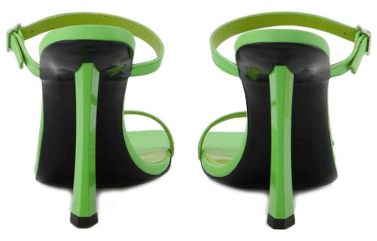 (W) By Far Leather Open-Toe Slide 'Green 9cm Heel' 圖 4