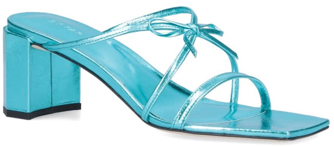 By Far 皮革露趾粗跟時尚涼鞋 6cm 女款 藍色 Lookbook By Far 皮革露趾粗跟時尚涼鞋 6cm 女款 藍色