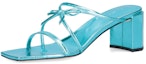 Shop (W) By Far Sandal Tumit Tebal Kulit Hujung Terbuka 'Biru' 23SSJUNSAQAAQ