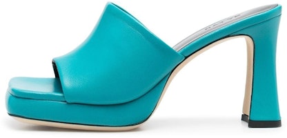(Women) By Far Leather Open-Toe High Heels 'Blue Fashion' 22PFBEZAZNAP (Women) By Far Leather Open-Toe High Heels 'Blue Fashion' 22PFBEZAZNAP