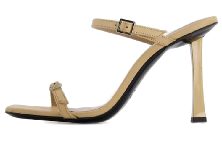 (Women) By Far Leather Open Toe Slide 'Beige' 23CRFLKHKRFNAP