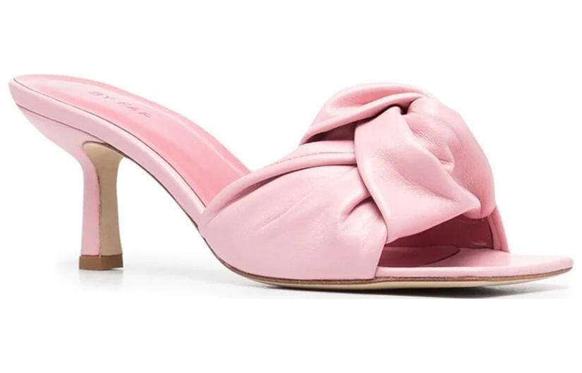 (W) By Far Leather Open-Toe Square-Toe Slide 'Pink' 圖 2