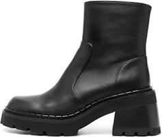 (Women) By Far Leather Platform Round Toe Bootie 'Black' 22FWNORRBBLNAP (Women) By Far Leather Platform Round Toe Bootie 'Black' 22FWNORRBBLNAP