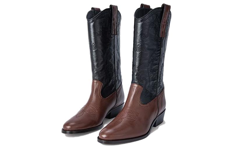 (W) By Far Leather Pointed Toe Slip-On Ankle Boots 'Brown' 圖 3