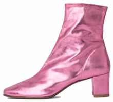 (Women) By Far Leather Round-Toe Slip-On Ankle Boots 'Pink' 23SSSOFBLPPA (Women) By Far Leather Round-Toe Slip-On Ankle Boots 'Pink' 23SSSOFBLPPA