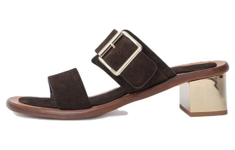 Buy (W) By Far Sandal Kulit 5cm 'Coklat' 'Elegan dan Sederhana' 23PFRSSMBERU