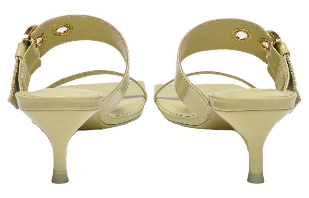 (W) By Far Leather Slide Sandals 'Green CMFT' 圖 4