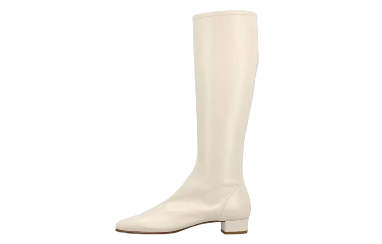 (Women) By Far Leather Square Toe High-Top Boots 'White' 19FWEDIDFHL