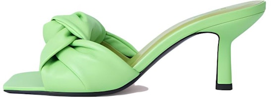 (Women) By Far Leather Square Toe Slide 'Green' 23CRLAMFRGNAP (Women) By Far Leather Square Toe Slide 'Green' 23CRLAMFRGNAP
