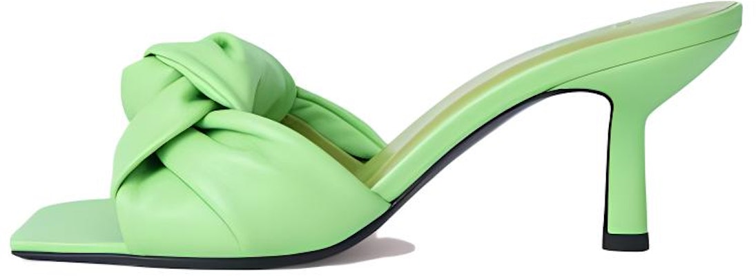 (Women) By Far Leather Square Toe Slide 'Green' 23CRLAMFRGNAP Buy (Women) By Far Leather Square Toe Slide 'Green' 23CRLAMFRGNAP