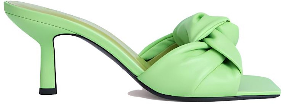 (Women) By Far Leather Square Toe Slide 'Green' 23CRLAMFRGNAP Order (Women) By Far Leather Square Toe Slide 'Green' 23CRLAMFRGNAP