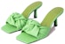 (Women) By Far Leather Square Toe Slide 'Green' 23CRLAMFRGNAP