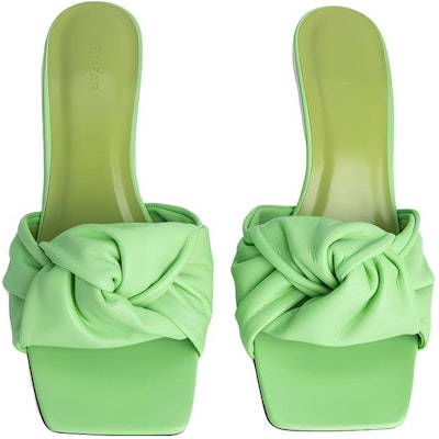 (Women) By Far Leather Square Toe Slide 'Green' 23CRLAMFRGNAP Shop (Women) By Far Leather Square Toe Slide 'Green' 23CRLAMFRGNAP