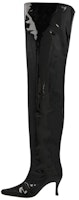 (Women) By Far Leather Stiletto High Boot 'Black Slip-On' 22FWSTVEDBLPBL (Women) By Far Leather Stiletto High Boot 'Black Slip-On' 22FWSTVEDBLPBL