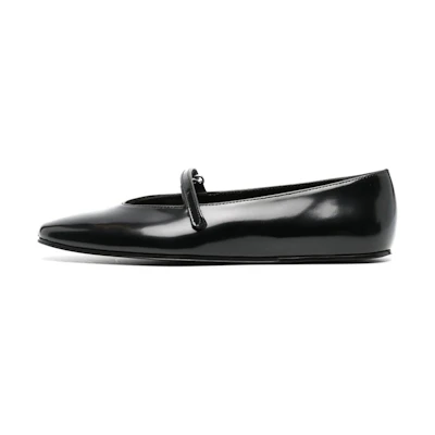(W) By Far Leather Velcro Low 'Black'