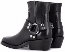 Shop (Women) By Far Leather Zip Ankle Boots 'Black' 23CRHARBBLNAPNBL