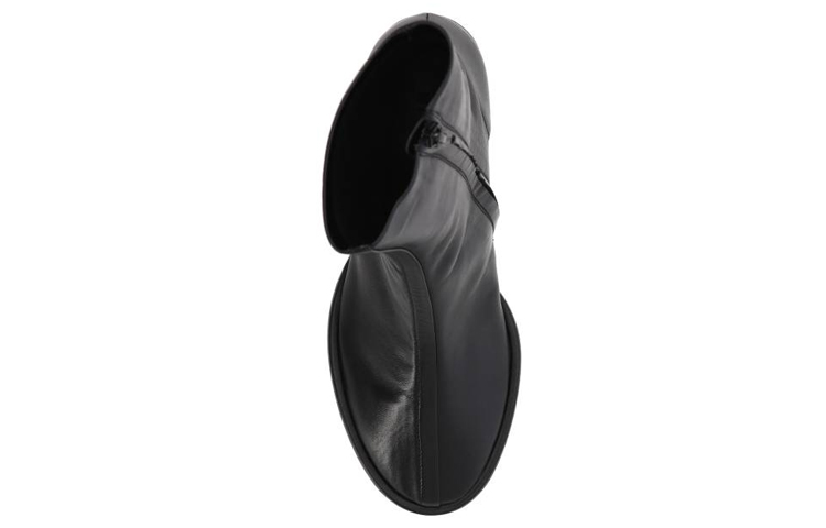 (W) By Far Leather Zip Chunky Heel Ankle Boot 'Black Fashion' 圖 3