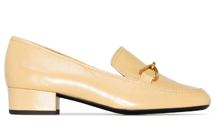 (W) By Far Lino 35mm Leather 'Yellow Fashion Casual High Heel' 圖 2