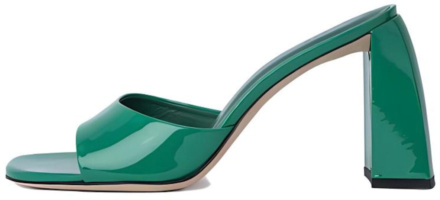 (W) By Far Michele 10cm 'Slip-On Slide Puntera Cuadrada en Cuero Verde' 23SSMICHMCVGP Buy (W) By Far Michele 10cm 'Slip-On Slide Puntera Cuadrada en Cuero Verde' 23SSMICHMCVGP