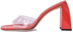 Buy (W) By Far Michele PVC 'Sandal Merah Hujung Persegi Terbuka' 23SSMICHMLFLPUPA