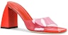 (W) By Far Michele PVC 'Sandal Merah Hujung Persegi Terbuka' 23SSMICHMLFLPUPA