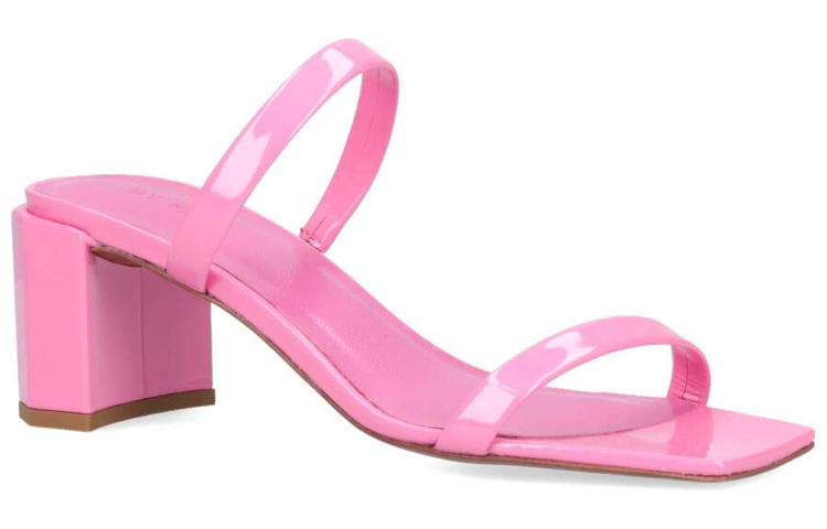 Shop (W) By Far Mules 'Tumit Tebal Merah Jambu' 23SSTNYMLPPPLPP