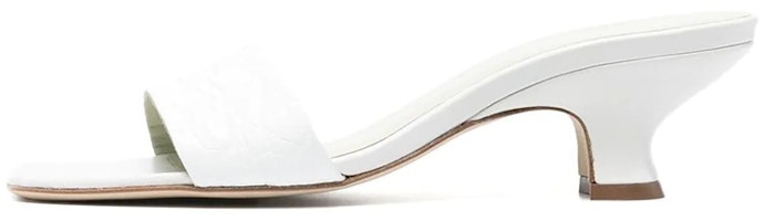 (Women) By Far Mules 'Simplistic Casual Open Toe Chunky Heel White' 21SSFRMPWCCE (Women) By Far Mules 'Simplistic Casual Open Toe Chunky Heel White' 21SSFRMPWCCE