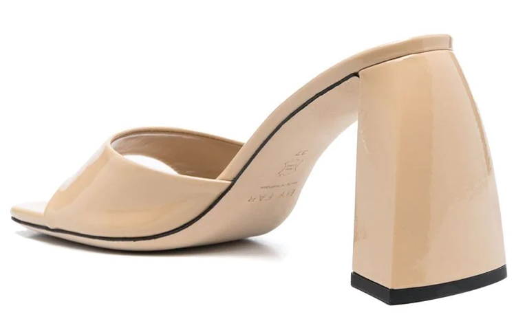 (W) By Far Nappa Open-Toe Sandals 'Beige' 圖 4