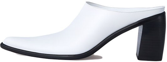 (Women) By Far Nef 'White Leather Mules' 23CRNFMWHNAP (Women) By Far Nef 'White Leather Mules' 23CRNFMWHNAP