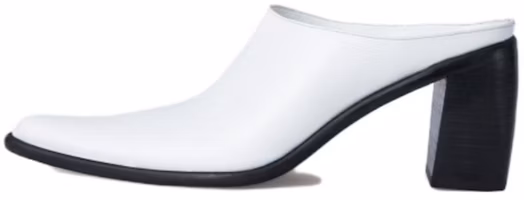 (Women) By Far Nef 'White Leather Mules' 23CRNFMWHNAP (Women) By Far Nef 'White Leather Mules' 23CRNFMWHNAP