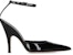 (W) By Far Kulit Paten Gesper Hujung Runcing Stiletto 'Hitam' 23CRELZHBLPBL