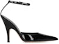 Order (W) By Far Kulit Paten Gesper Hujung Runcing Stiletto 'Hitam' 23CRELZHBLPBL
