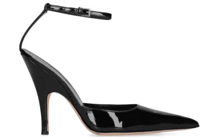 Order (Women) By Far Patent Leather Buckle Pointed-Toe Stiletto 'Black' 23CRELZHBLPBL