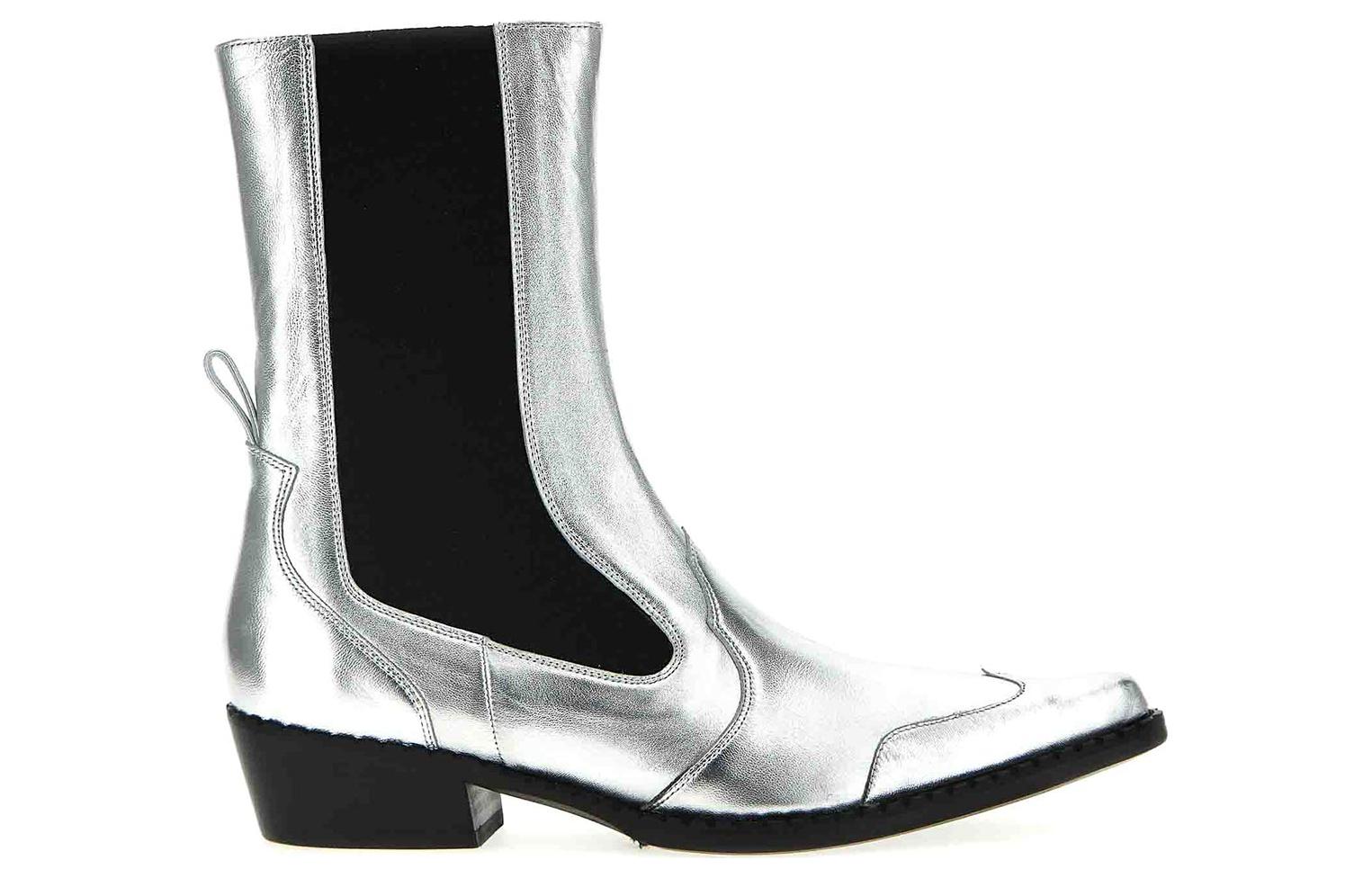 (W) By Far Pointed Toe Chelsea Boot 5.5cm 'Silver' 圖 2