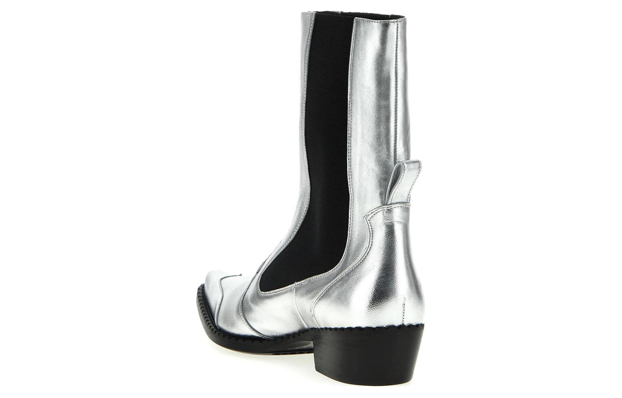 (W) By Far Pointed Toe Chelsea Boot 5.5cm 'Silver' 圖 3