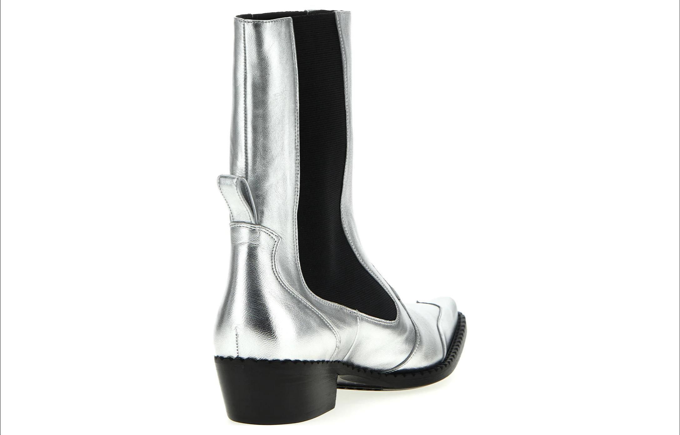 (W) By Far Pointed Toe Chelsea Boot 5.5cm 'Silver' 圖 4