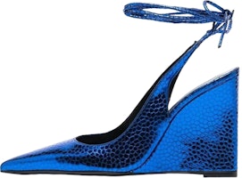 (Women) By Far Pointed Toe Lace-Up High Heels 'Blue Leather' 23CRVAUWBUFLGBU (Women) By Far Pointed Toe Lace-Up High Heels 'Blue Leather' 23CRVAUWBUFLGBU