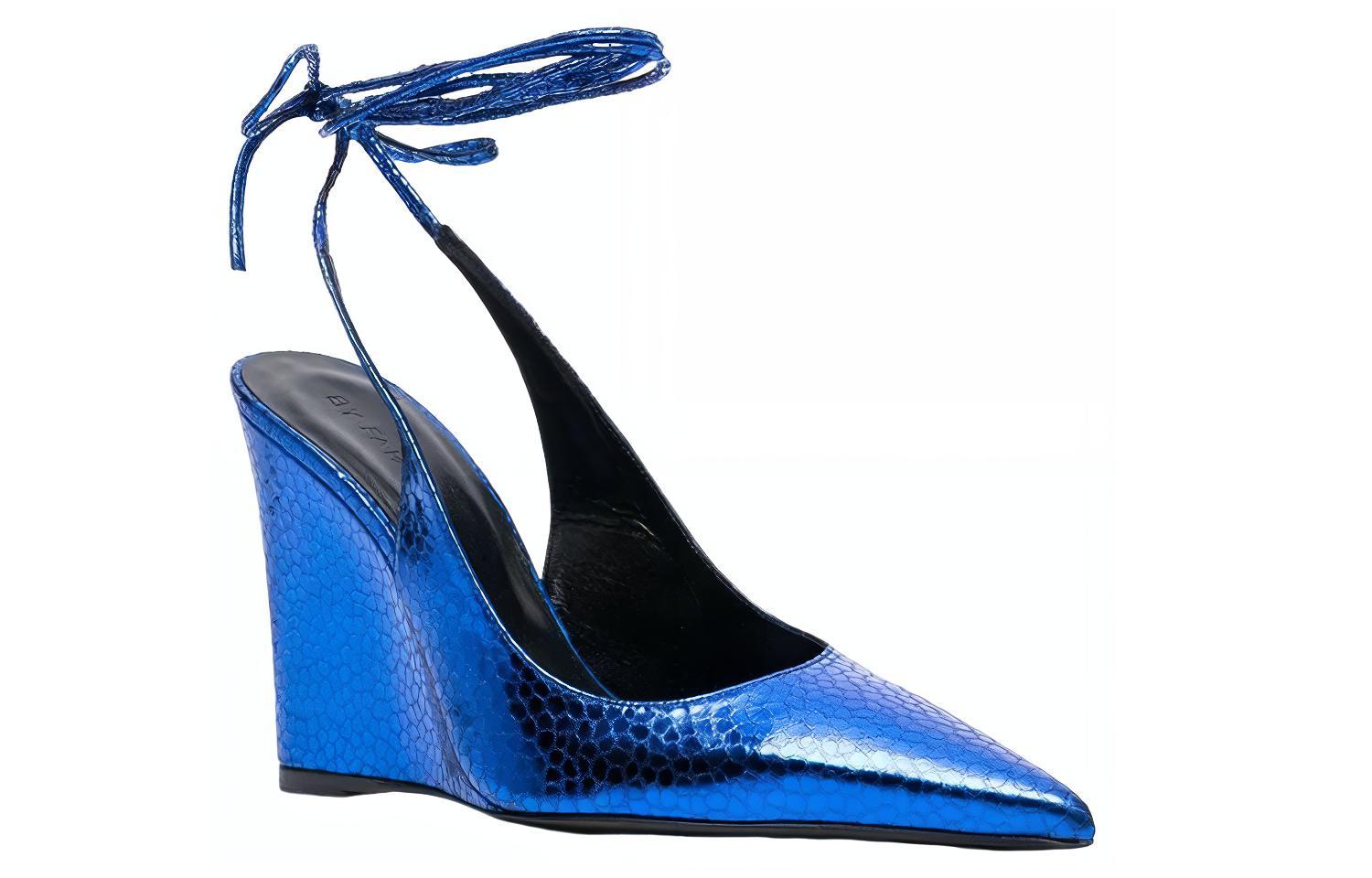 Lookbook (W) 바이파 포인티드 레이스업 하이힐 (블루) 23CRVAUWBUFLGBU