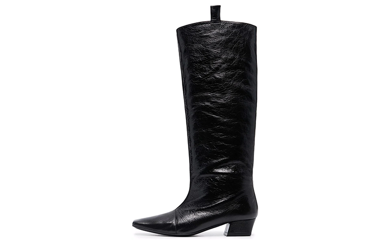 (W) By Far Remy High Boots 'Pleat Detail Black'