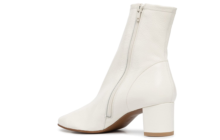 Lookbook (Women) By Far Round-Toe Block-Heel Ankle Boots 'White' 21FWSOFVNGG