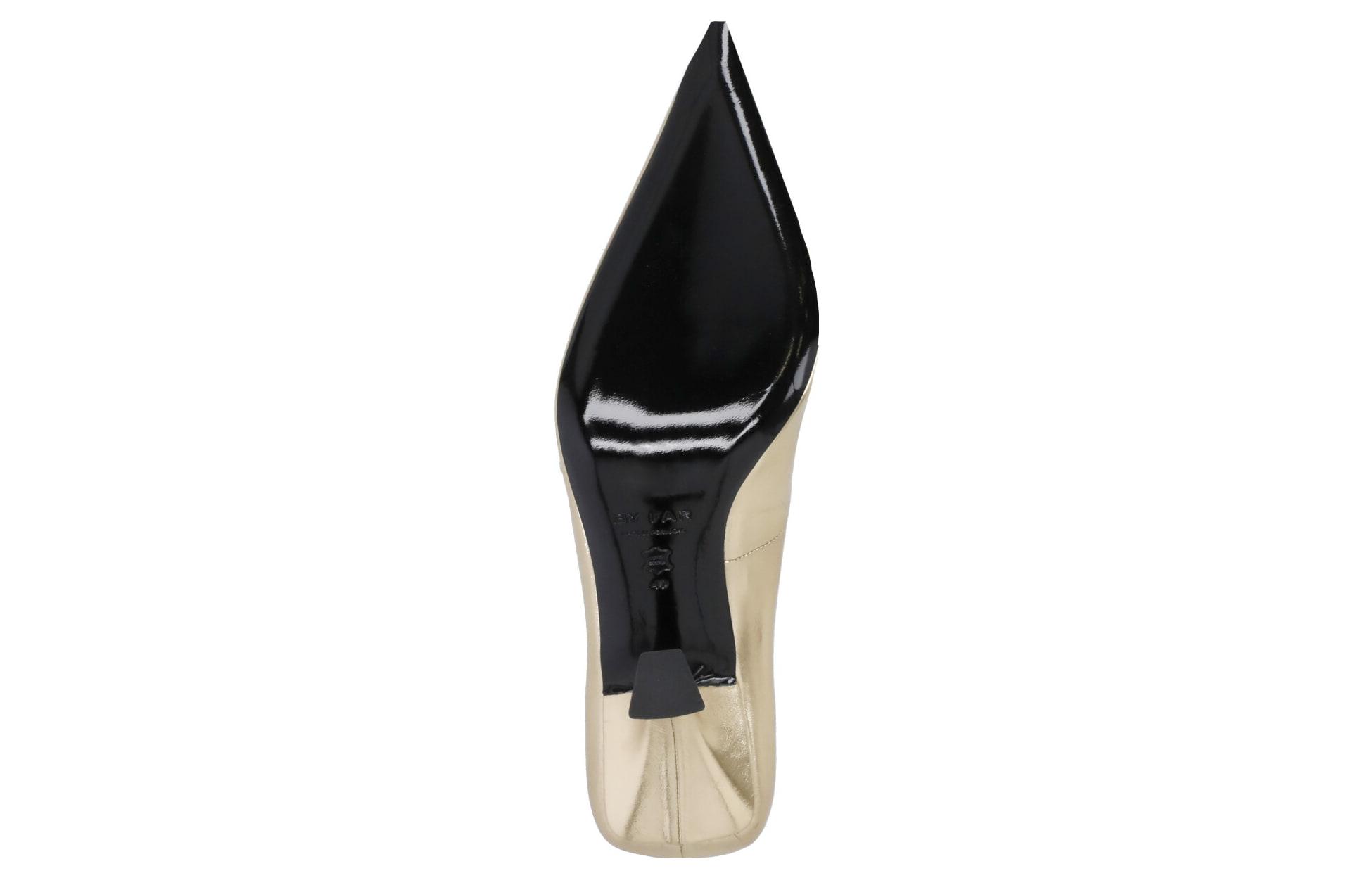 (W) By Far Simple Fashion Leather Stiletto 9cm 'Gold' 圖 5