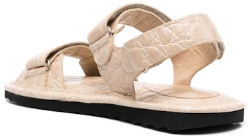 By Far 皮革仿鱷魚壓紋時尚涼拖 女款 米色 Lookbook By Far 皮革仿鱷魚壓紋時尚涼拖 女款 米色