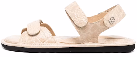 (Women) By Far Slides 'Beige Croc-Embossed Leather' 23CRGIDSKRFCCE (Women) By Far Slides 'Beige Croc-Embossed Leather' 23CRGIDSKRFCCE