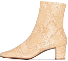 (Women) By Far Sofia 'Beige Snake Print Ankle Boot' 20PFSOFBBLNR-BLONDE (Women) By Far Sofia 'Beige Snake Print Ankle Boot' 20PFSOFBBLNR-BLONDE