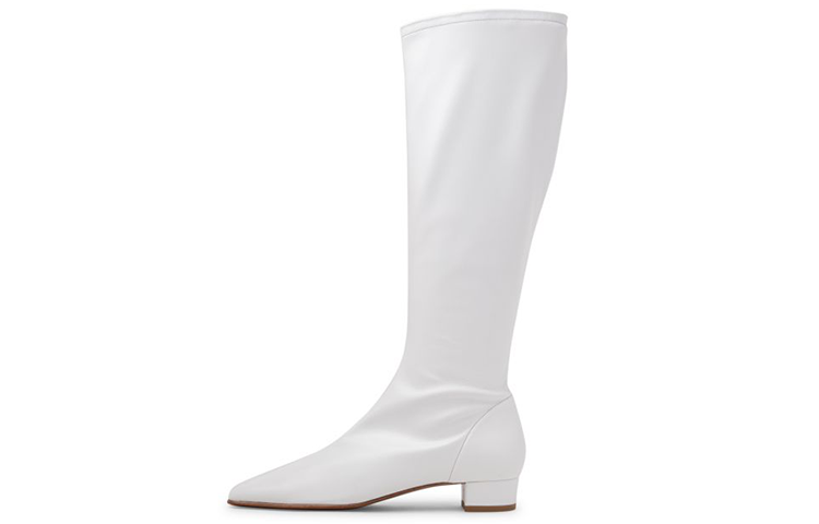(Women) By Far Square Lace-Up Zip High-Top Boots 'White Leather' 20PFEDIDWHNAP