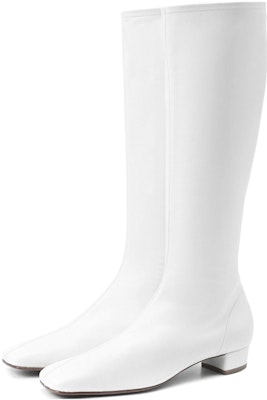 (W) Botas Altas Blancas de Cuero con Cordones y Cremallera By Far. 20PFEDIDWHNAP Lookbook (W) Botas Altas Blancas de Cuero con Cordones y Cremallera By Far. 20PFEDIDWHNAP